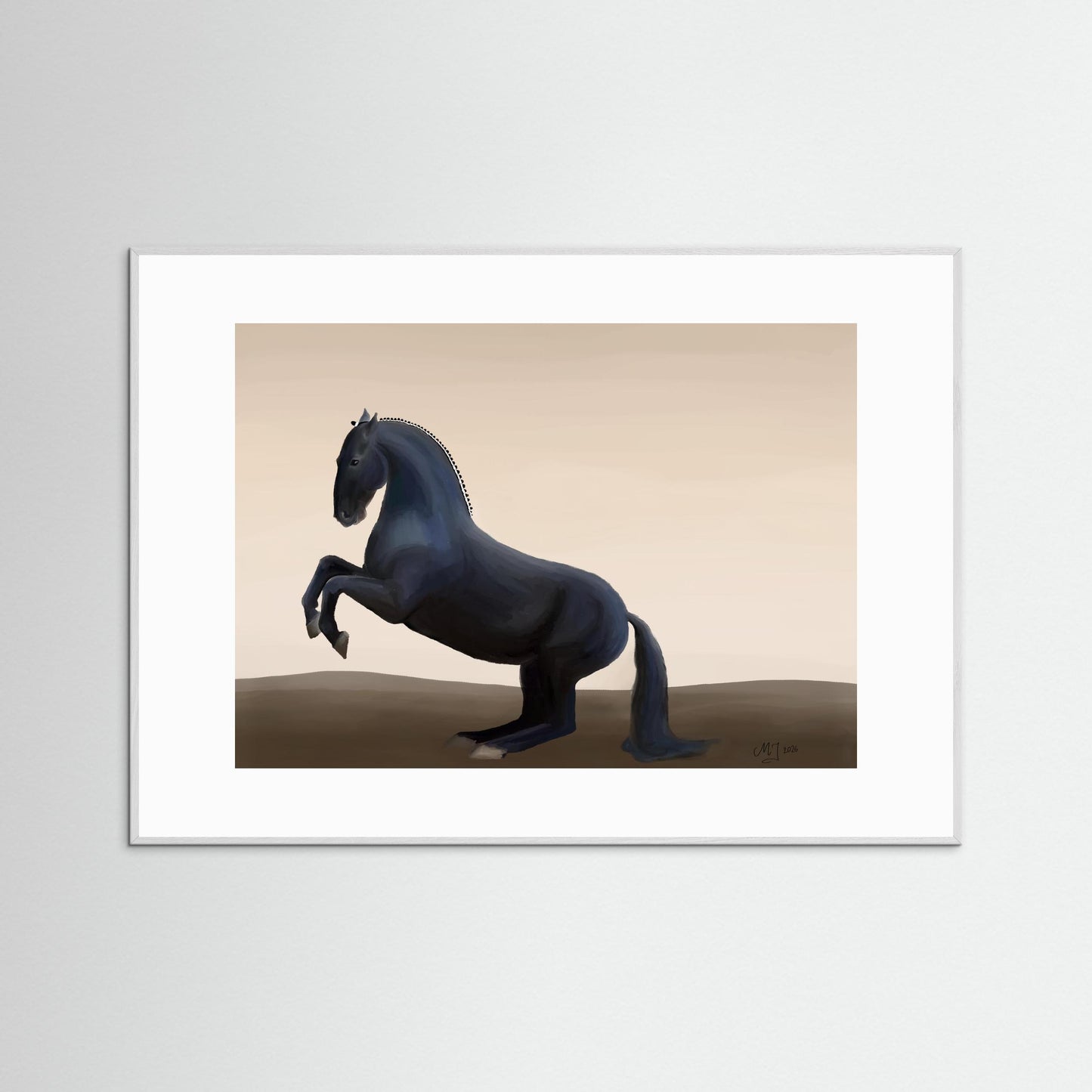 Study in Classical Movement — Levade | Fine Art Paper Print
